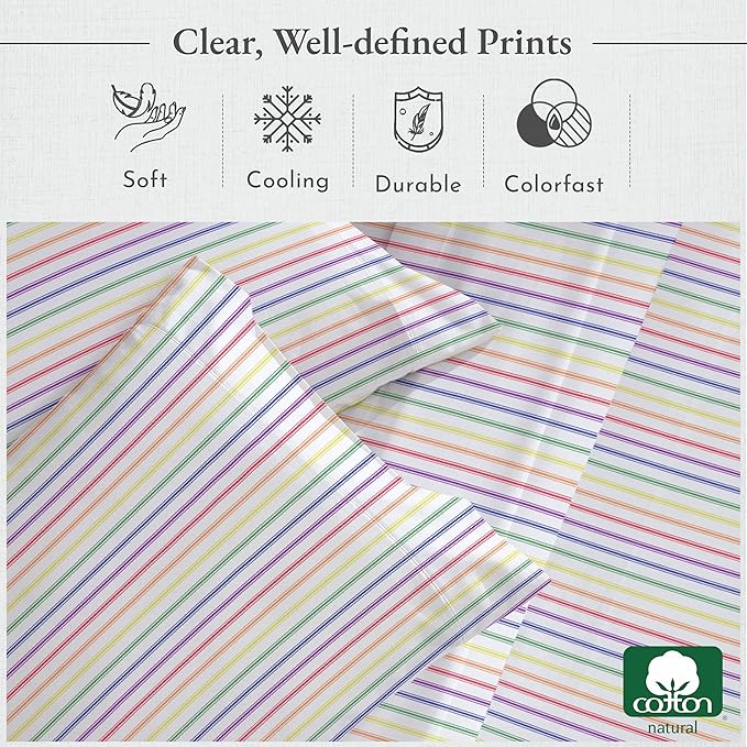 100% Cotton Bed Sheet Set - Twin - 3 Piece