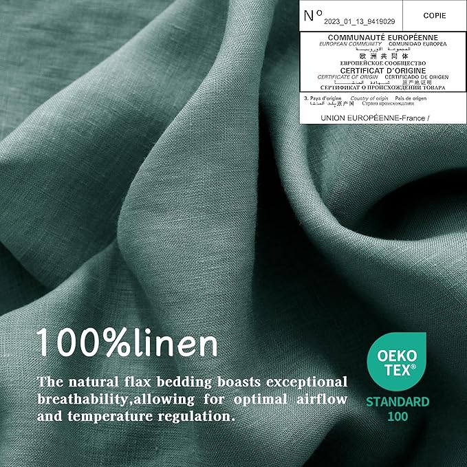 Linen Bed Sheet Set - Twin - 3 Piece