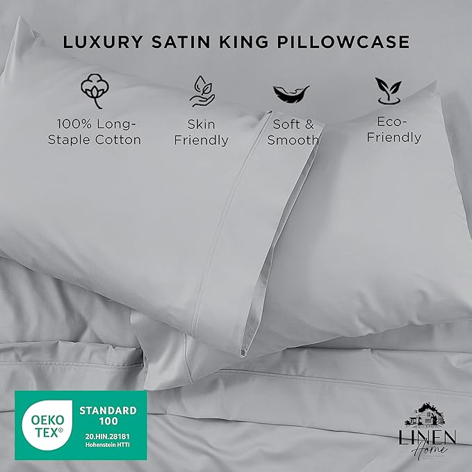 Linen Pillowcase Set - King - 2 Piece