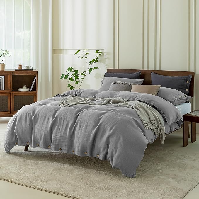 Linen Duvet Cover Set - Twin - 68 x 90 in - 2 Piece