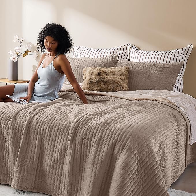 Velvet Quilt Set - Queen