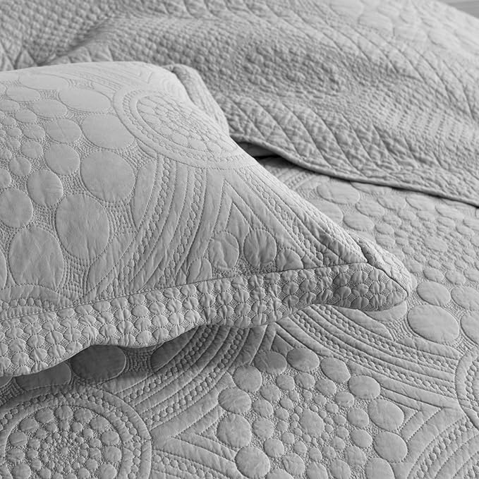 100% Cotton Quilt Set - King - 3 Piece
