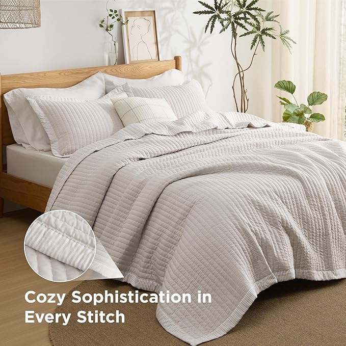 Microfiber Quilt Set - Queen - 3 Piece