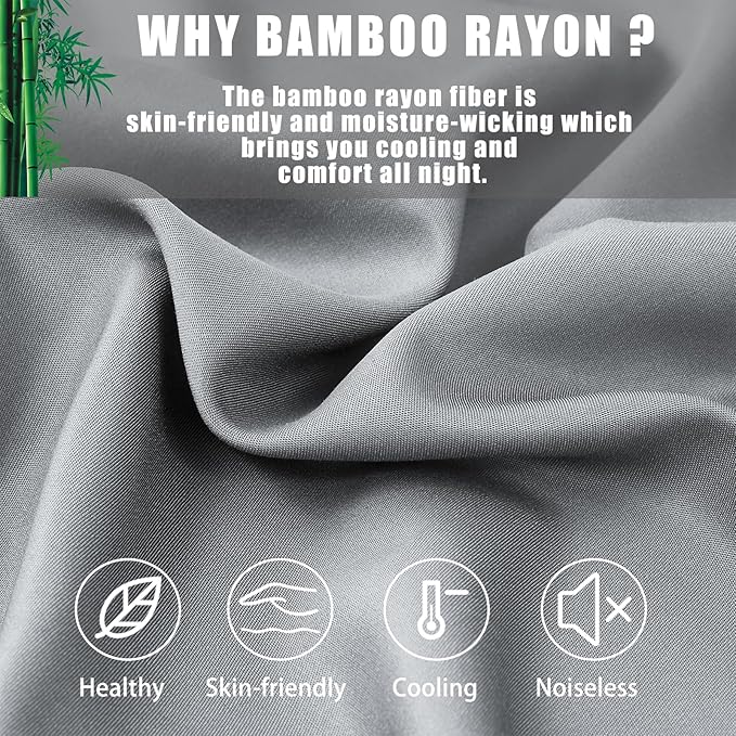 Bamboo Cooling Pillowcase Set - Standard - 20 x 26 in - 2 Pack - 2 Piece