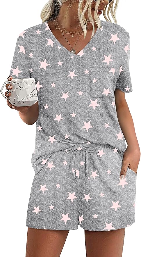 Women's Pajama Set - Short Sleeve - 2 Piece