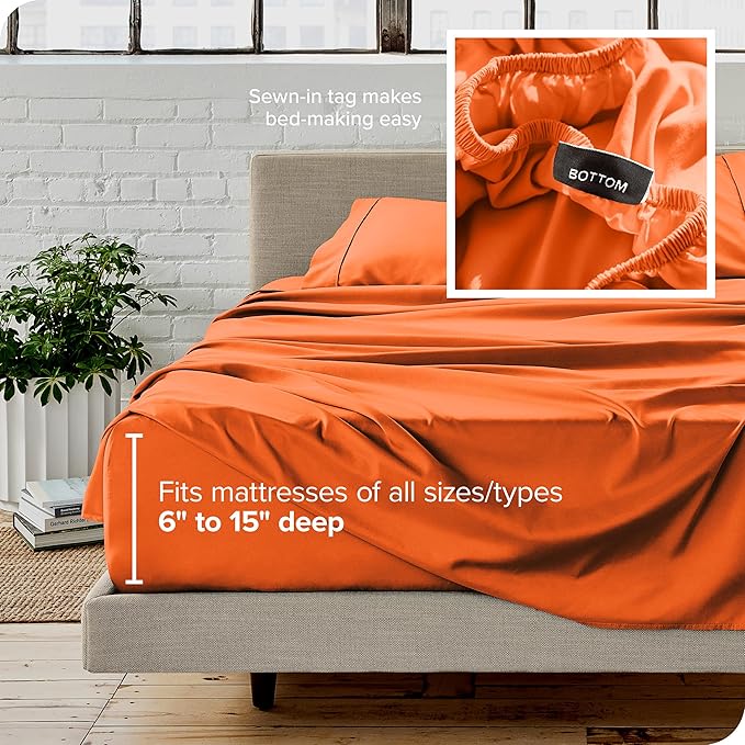 Microfiber Bed Sheet Set - Queen - 4 Piece