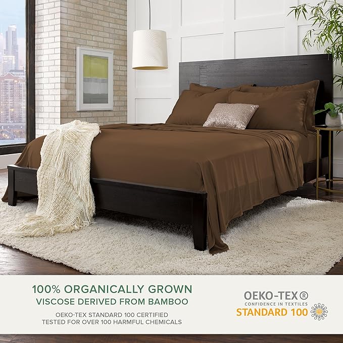 Bamboo Cooling Bed Sheet Set - Full - 4 Piece