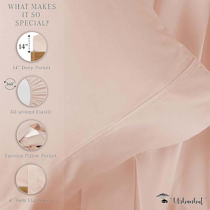 Bed Sheet Set - Twin - 16 in Deep Pocket - 4 Piece