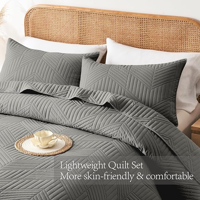 Microfiber Quilt Set - King