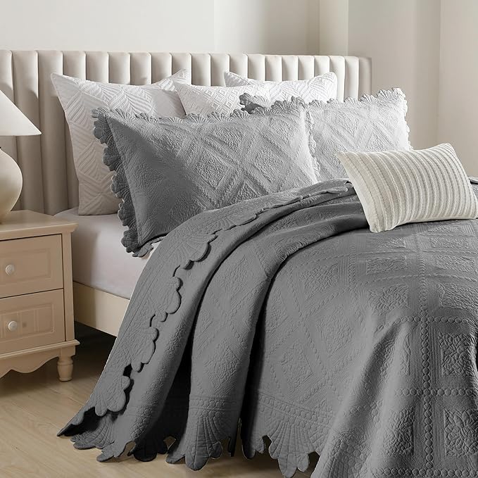 100% Cotton Quilt Set - Queen - 3 Piece