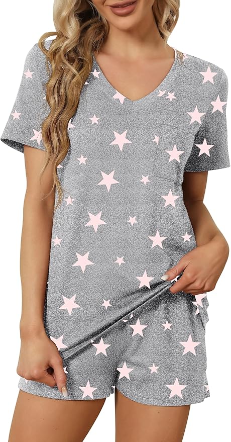 Women's Pajama Set - Short Sleeve - 2 Piece