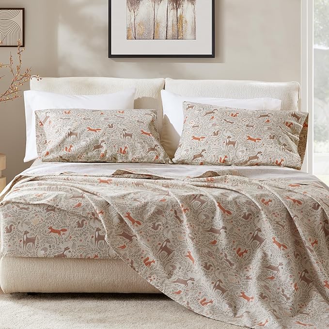 Flannel Bed Sheet Set - Full - 4 Piece
