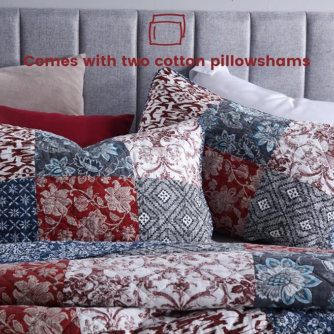 100% Cotton Quilt Set - Twin