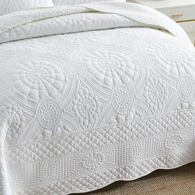 100% Cotton Quilt Set - King - 3 Piece