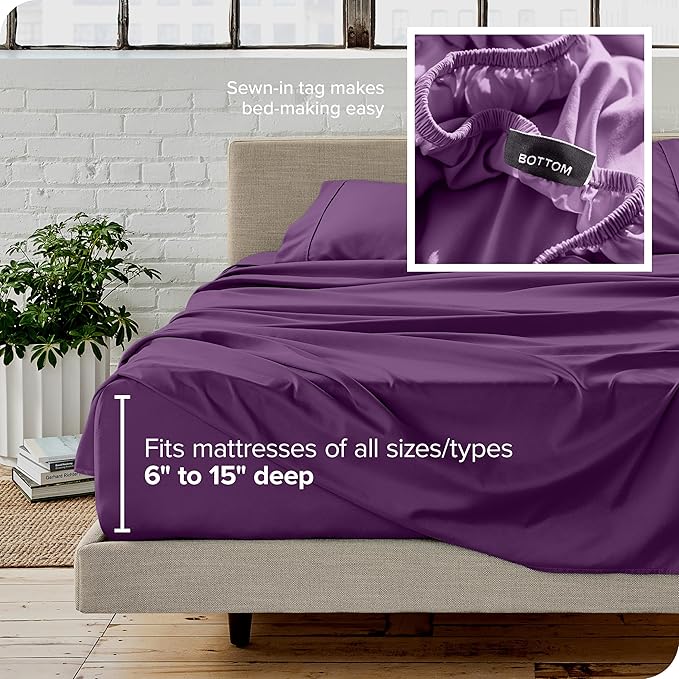 Microfiber Bed Sheet Set - King - 4 Piece