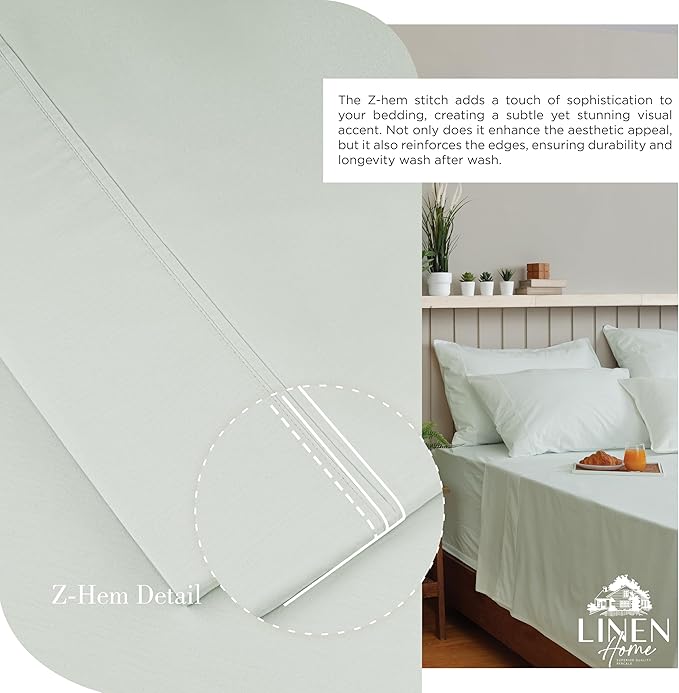 100% Cotton Bed Sheet Set - King - 4 Piece