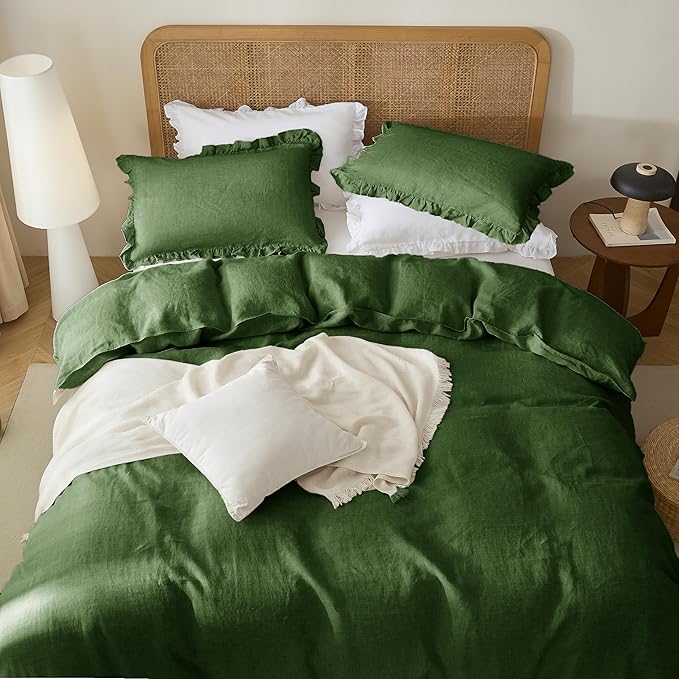 Linen Duvet Cover Set - Queen - 3 Piece