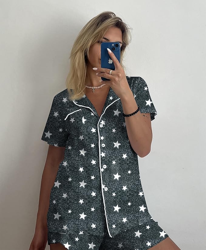 Women's Pajama Set - Short Sleeve - 2 Piece