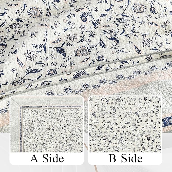 100% Cotton Bedding Set - King - 120 x 128 in - 3 Piece