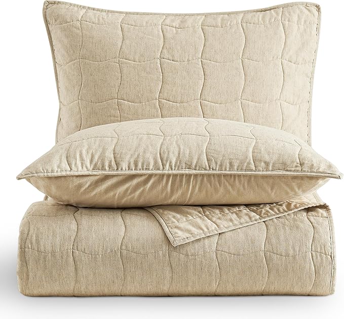 100% Cotton Hypoallergenic Quilt Set - Queen