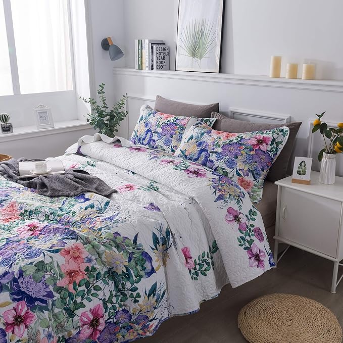 Microfiber Quilt Set - Queen - 3 Piece