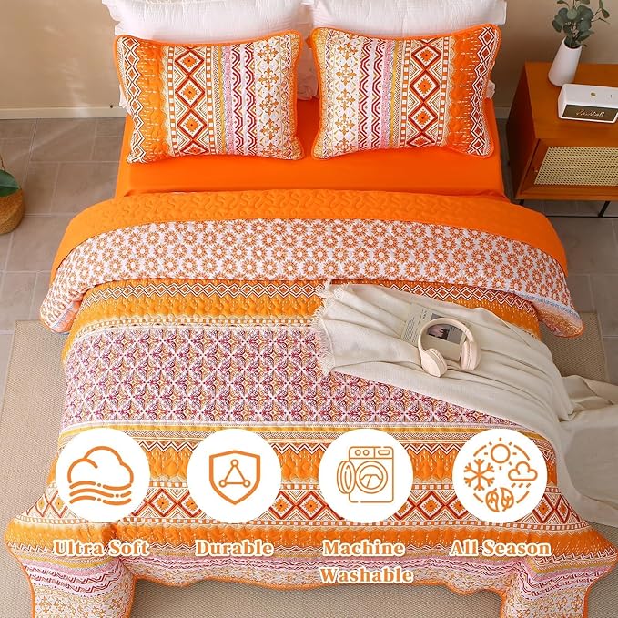 Microfiber Quilt Set - King - 3 Piece