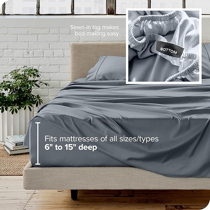 Microfiber Bed Sheet Set - Queen - 4 Piece