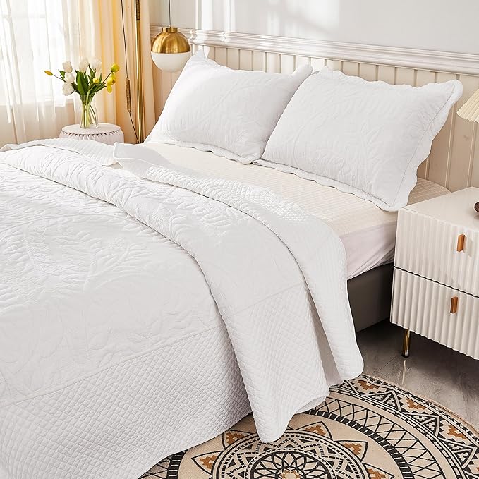 100% Cotton Quilt Set - Queen - 3 Piece