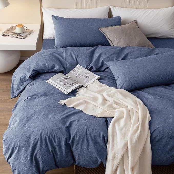 Linen Duvet Cover Set - Full - 80 x 90 in - 3 Piece