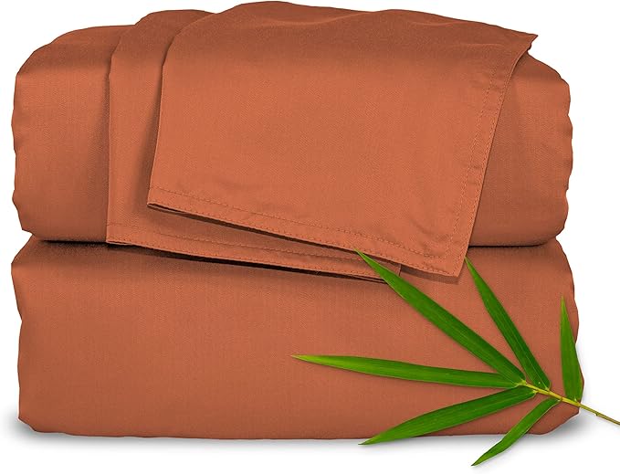 Bamboo Cooling Bed Sheet Set - King - 4 Piece