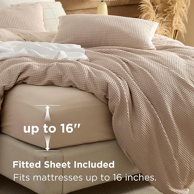 100% Cotton Duvet Cover Set - King - 4 Piece