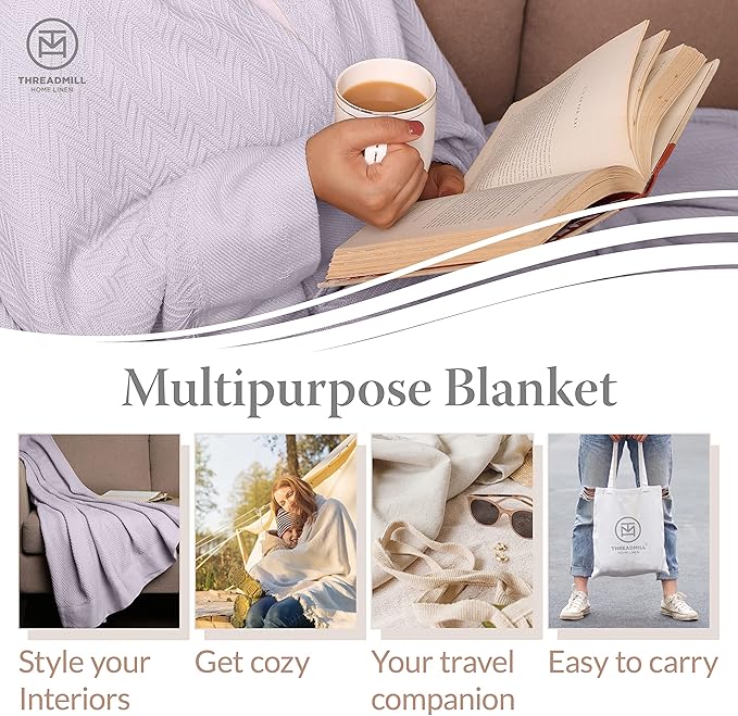 100% Cotton Blanket - Twin - 68 x 92 in