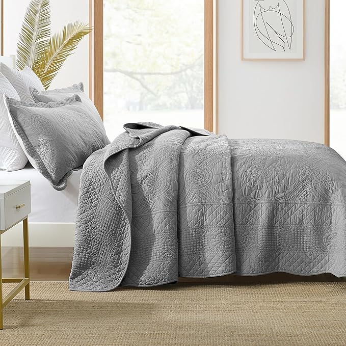 100% Cotton Quilt Set - King - 3 Piece