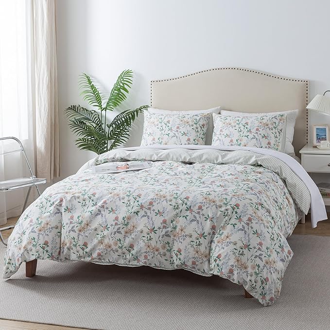 100% Cotton Duvet Cover Set - Queen - 3 Piece