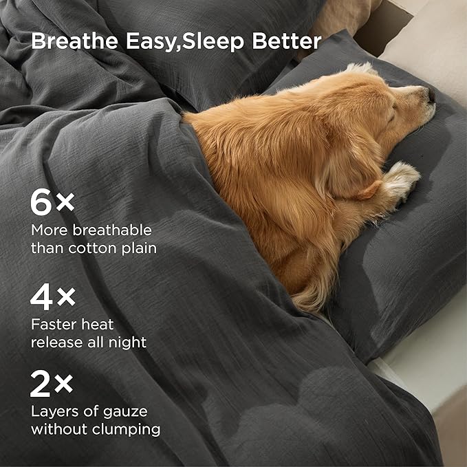 Bamboo Cooling Duvet Cover Set - Queen - 3 Piece