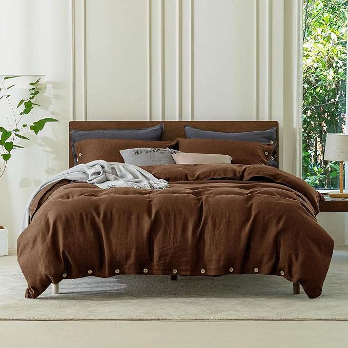 Linen Duvet Cover Set - King - 120 x 98 in - 3 Piece