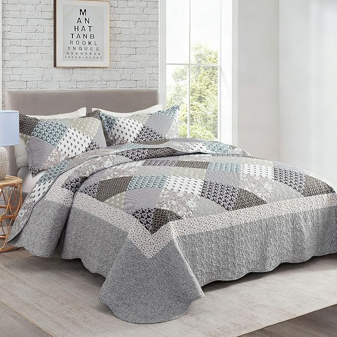 Microfiber Quilt Set - King - 3 Piece