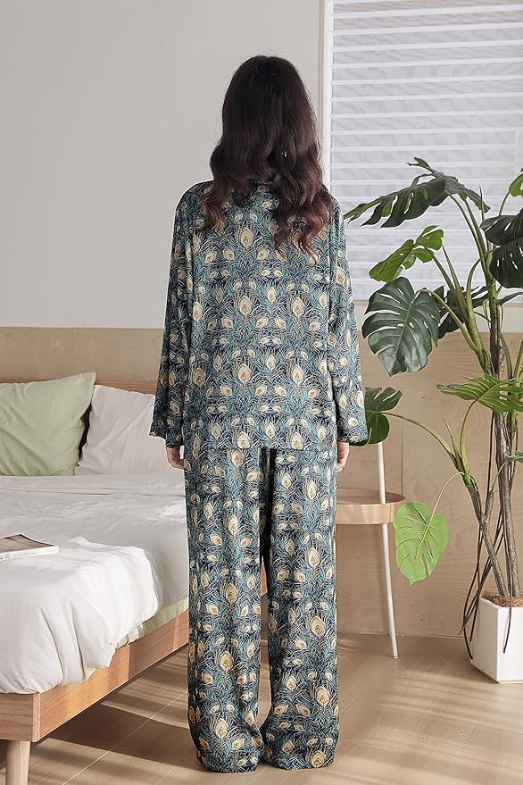 Satin Pajama Set - Long Sleeve - 2 Piece
