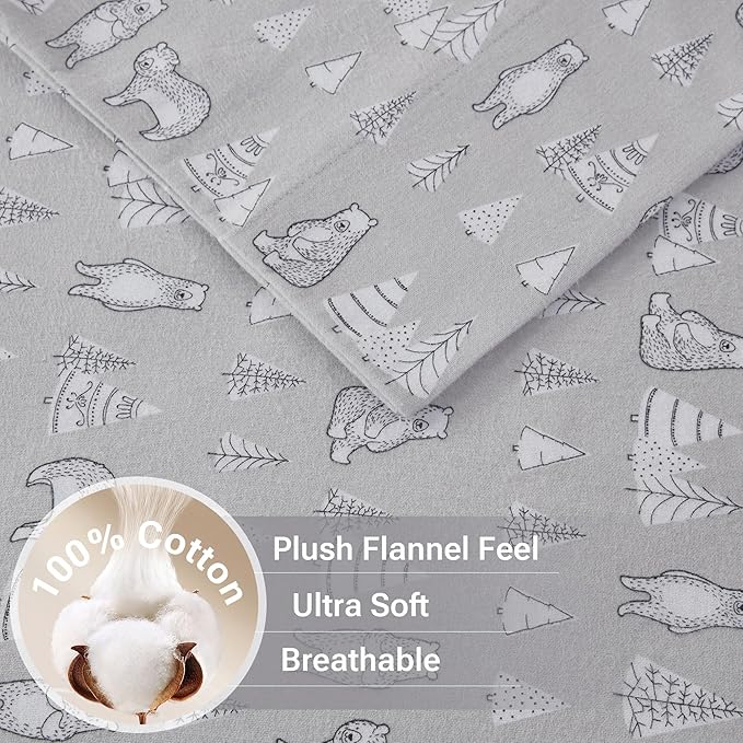 100% Cotton Bed Sheet Set - Full - 4 Piece