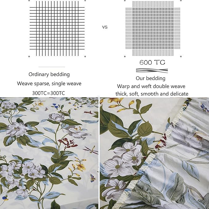 100% Cotton Hypoallergenic Bed Sheet Set - Twin - 4 Piece