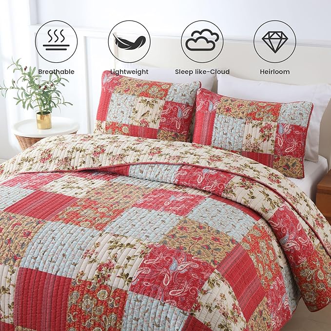 100% Cotton Quilt Set - King