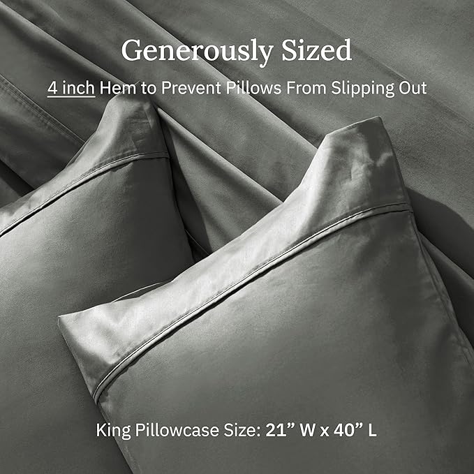 100% Cotton Pillowcase Set - King - 2 Piece