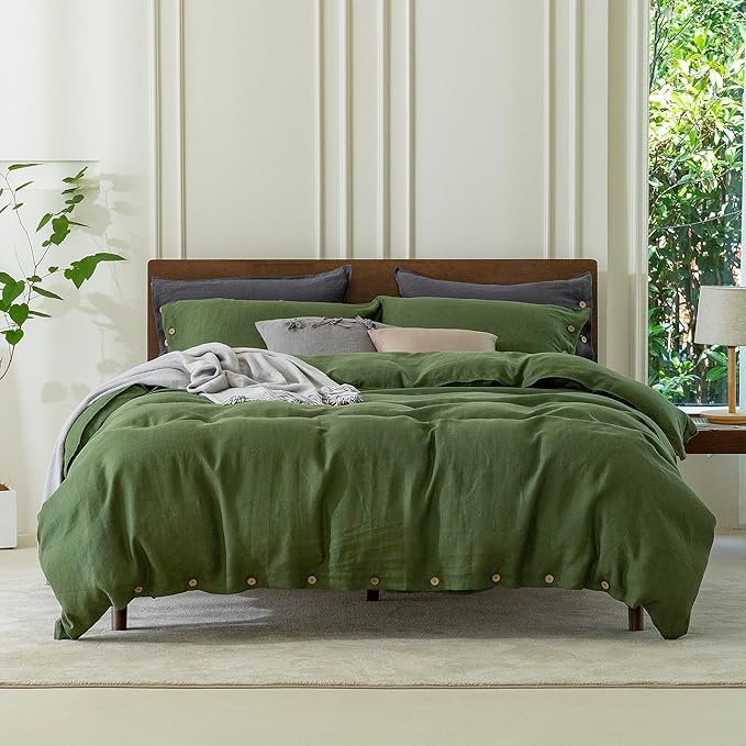 Linen Duvet Cover Set - King - 120 x 98 in - 3 Piece
