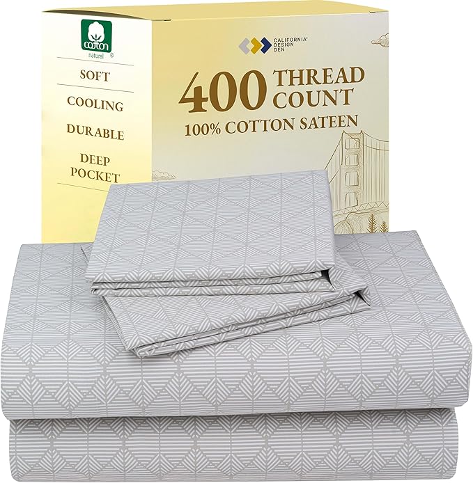 100% Cotton Bed Sheet Set - Queen - 4 Piece
