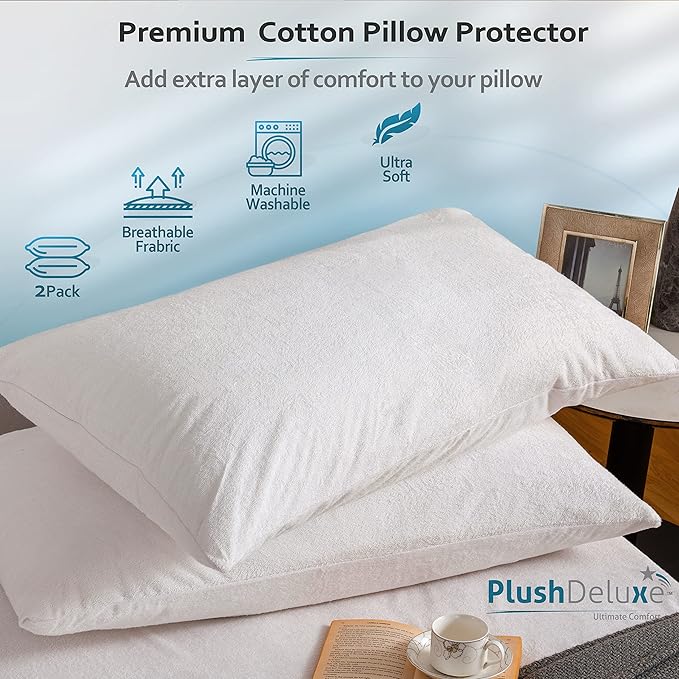 Waterproof Pillow Protector - King - 2 Piece