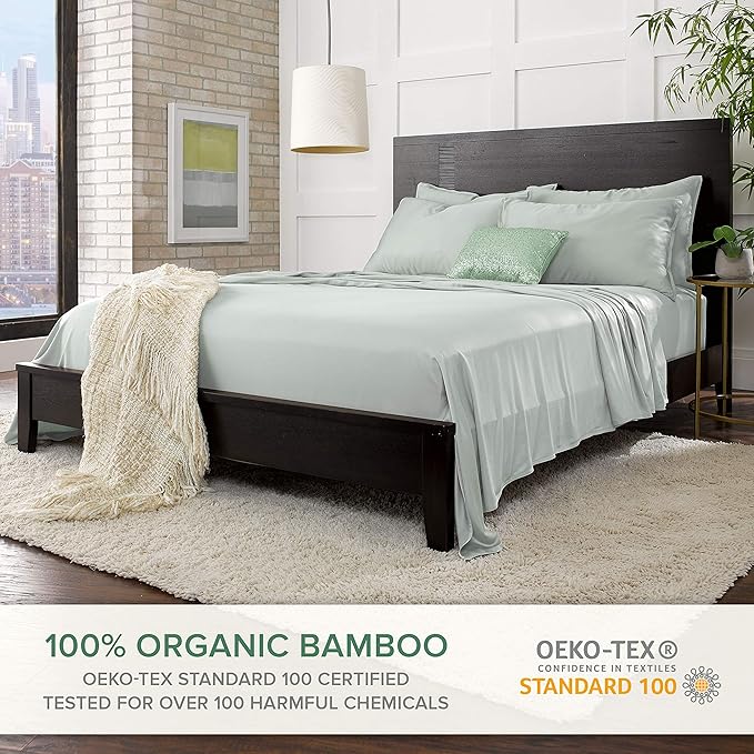 Bamboo Cooling Bed Sheet Set - Queen - 4 Piece