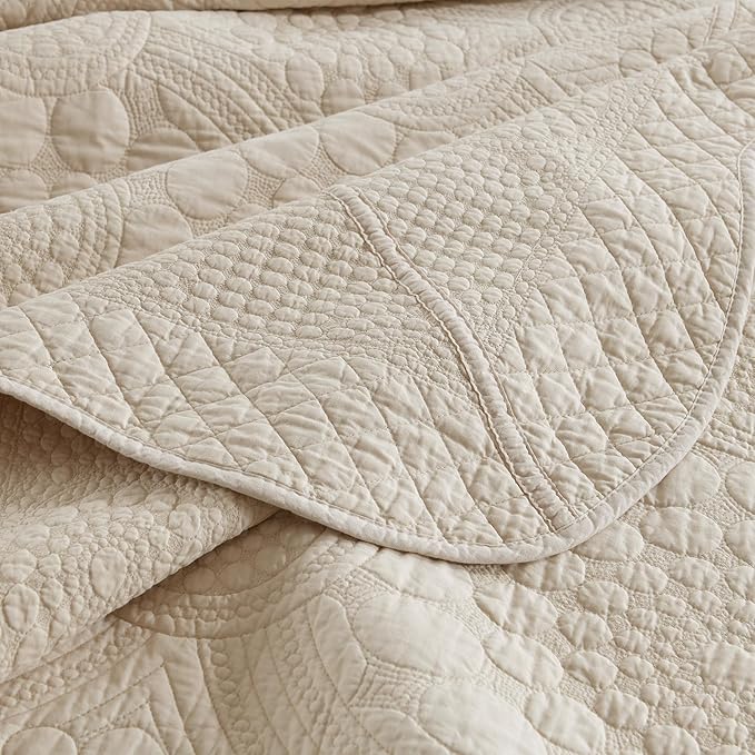 100% Cotton Quilt Set - King - 3 Piece