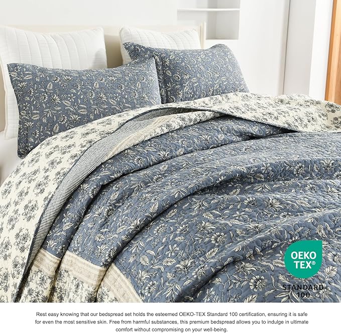 100% Cotton Bedding Set - California King - 3 Piece