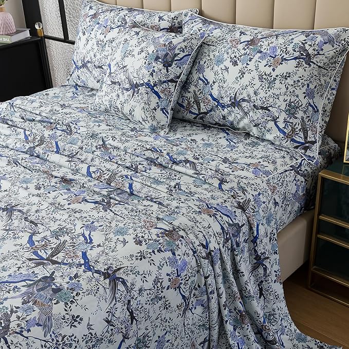 Bed Sheet Set - Full - 17.7 in Deep Pocket - 4 Piece