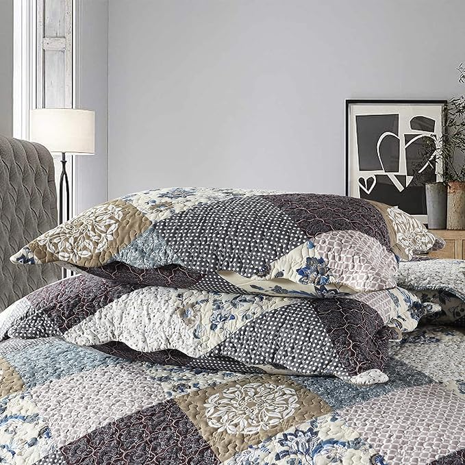 Microfiber Quilt Set - Queen - 3 Piece
